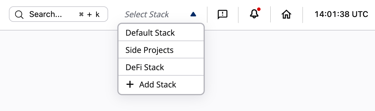 Stack selector